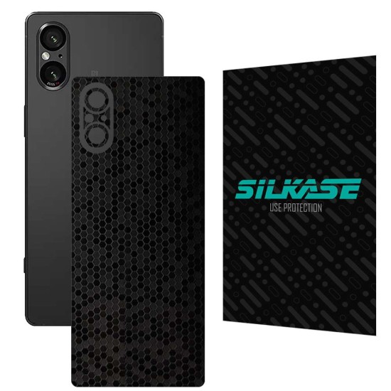 Folie skin SILKASE, pentru Sony Xperia 5 V, negru hexa, protectie spate telefon (SILKASE, Xperia 5 V) by www.silkase.ro Folie skin SILKASE, pentru Sony Xperia 5 V, negru hexa, protectie spate telefon (Xperia 5 V, S1620) by www.silkase.ro