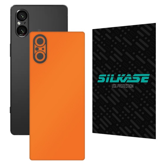 Folie skin SILKASE, pentru Sony Xperia 5 V, portocaliu mat, protectie spate telefon (SILKASE, Xperia 5 V) by www.silkase.ro Folie skin SILKASE, pentru Sony Xperia 5 V, portocaliu mat, protectie spate telefon (Xperia 5 V, S1622) by www.silkase.ro