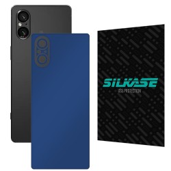 Folie skin SILKASE, pentru Sony Xperia 5 V, albastru inchis mat, protectie spate telefon Folie skin SILKASE, pentru Sony Xperia 5 V, albastru inchis mat, protectie spate telefon