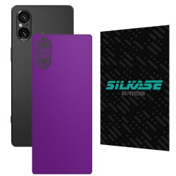 Folie skin SILKASE, pentru Sony Xperia 5 V, violet mat, protectie spate telefon