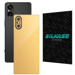 Folie skin SILKASE, pentru Sony Xperia 5 V, bej, protectie spate telefon Folie skin SILKASE, pentru Sony Xperia 5 V, bej, protectie spate telefon
