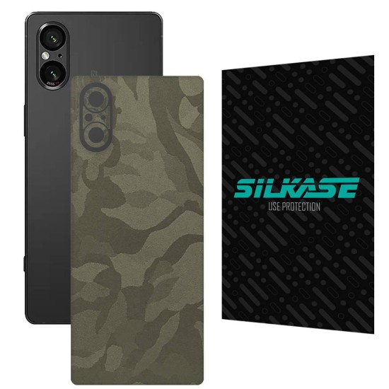 Folie skin SILKASE, pentru Sony Xperia 5 V, camo verde, protectie spate telefon (SILKASE, Xperia 5 V) by www.silkase.ro Folie skin SILKASE, pentru Sony Xperia 5 V, camo verde, protectie spate telefon (Xperia 5 V, S1611) by www.silkase.ro