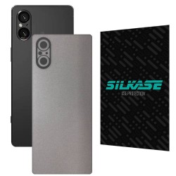 Folie skin SILKASE, pentru Sony Xperia 5 V, gri deschis, protectie spate telefon Folie skin SILKASE, pentru Sony Xperia 5 V, gri deschis, protectie spate telefon