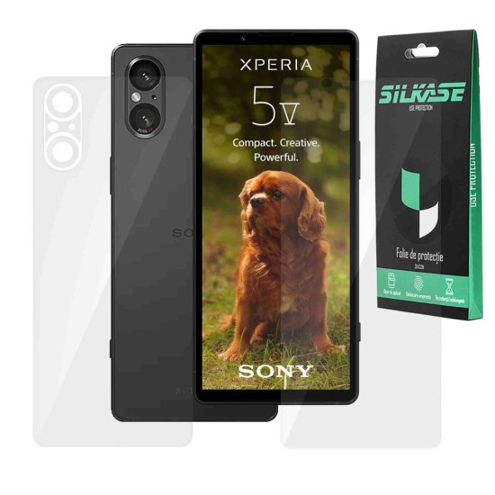 Set 2 folii SILKASE pentru Sony Xperia 5 V, protectie telefon, silicon regenerabil (SILKASE, Xperia 5 V) by www.silkase.ro Set 2 folii SILKASE pentru Sony Xperia 5 V, protectie telefon, silicon regenerabil (Xperia 5 V, F6268) by www.silkase.ro