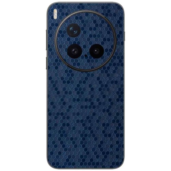 Folie skin SILKASE pentru Vivo X300 Pro, protectie spate telefon, albastru hexa (X300 Pro, S2579) by www.silkase.ro