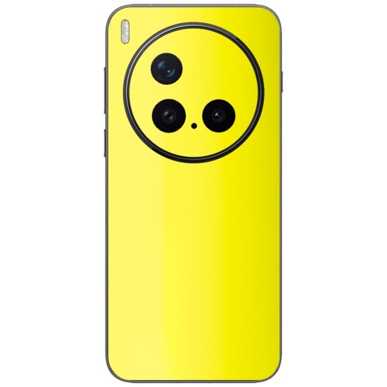 Folie skin SILKASE pentru Vivo X300 Pro, protectie spate telefon, galben fluorescent (X300 Pro, S2590) by www.silkase.ro