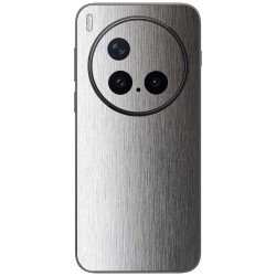 Folie skin SILKASE pentru Vivo X300 Pro, protectie spate telefon, gri deschis brushed