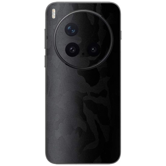 Folie skin SILKASE pentru Vivo X300 Pro, protectie spate telefon, negru camuflaj Folie skin SILKASE pentru Vivo X300 Pro, protectie spate telefon, negru camuflaj (X300 Pro, S2572) by www.silkase.ro