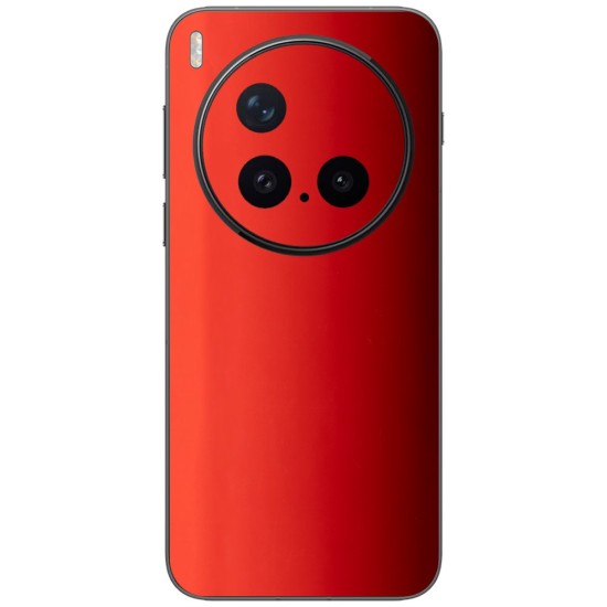 Folie skin SILKASE pentru Vivo X300 Pro, protectie spate telefon, rosu lucios (X300 Pro, S2596) by www.silkase.ro