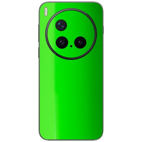 Folie skin SILKASE pentru Vivo X300 Pro, protectie spate telefon, verde neon lucios Folie skin SILKASE pentru Vivo X300 Pro, protectie spate telefon, verde neon lucios (X300 Pro, S2598) by www.silkase.ro