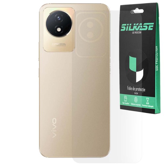 Folie spate mata SILKASE pentru Vivo Y02, protectie spate, silicon (Y02, F6842) by www.silkase.ro