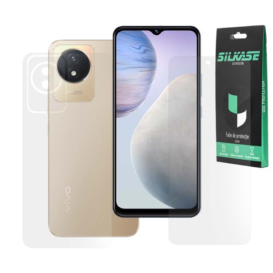 Set 2 folii mate SILKASE pentru Vivo Y02, protectie telefon, silicon (Y02, F6843) by www.silkase.ro