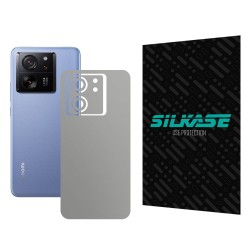 Folie skin SILKASE, pentru Xiaomi 13T, gri ice, protectie spate telefon