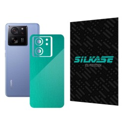 Folie skin SILKASE, pentru Xiaomi 13T, turcoaz metalic, protectie spate telefon Folie skin SILKASE, pentru Xiaomi 13T, turcoaz metalic, protectie spate telefon