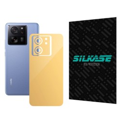 Folie skin SILKASE, pentru Xiaomi 13T, bej, protectie spate telefon