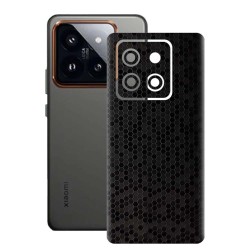 Folie skin SILKASE, pentru Xiaomi 14 Pro, negru hexa, protectie spate telefon