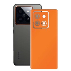 Folie skin SILKASE, pentru Xiaomi 14 Pro, portocaliu mat, protectie spate telefon
