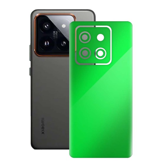 Folie skin SILKASE, pentru Xiaomi 14 Pro, verde neon, protectie spate telefon (SILKASE, Folie Spate Skin) by www.silkase.ro Folie skin SILKASE, pentru Xiaomi 14 Pro, verde neon, protectie spate telefon (14 Pro, S1941) by www.silkase.ro