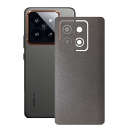 Folie skin SILKASE, pentru Xiaomi 14 Pro, gri brushed, protectie spate telefon