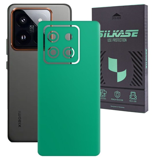 Folie skin SILKASE, pentru Xiaomi 14 Pro, turcoaz mat, protectie spate telefon (SILKASE, Folie Spate Skin) by www.silkase.ro Folie skin SILKASE, pentru Xiaomi 14 Pro, turcoaz mat, protectie spate telefon (14 Pro, S1931) by www.silkase.ro