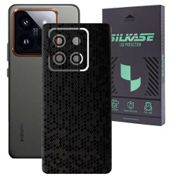 Folie skin SILKASE, pentru Xiaomi 14 Pro, negru hexa, protectie spate telefon Folie skin SILKASE, pentru Xiaomi 14 Pro, negru hexa, protectie spate telefon