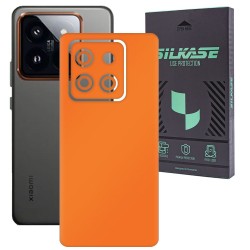 Folie skin SILKASE, pentru Xiaomi 14 Pro, portocaliu mat, protectie spate telefon Folie skin SILKASE, pentru Xiaomi 14 Pro, portocaliu mat, protectie spate telefon