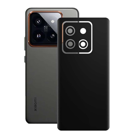 Folie skin SILKASE, pentru Xiaomi 14, negru mat, protectie spate telefon (14, S1909) by www.silkase.ro
