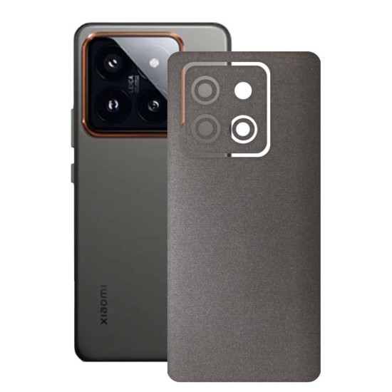 Folie skin SILKASE, pentru Xiaomi 14, gri brushed, protectie spate telefon (SILKASE, Folie Spate Skin) by www.silkase.ro Folie skin SILKASE, pentru Xiaomi 14, gri brushed, protectie spate telefon (14, S1901) by www.silkase.ro