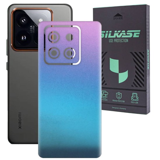 Folie skin SILKASE, pentru Xiaomi 14, magenta cameleon, protectie spate telefon (14, S1905) by www.silkase.ro