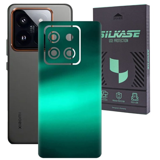 Folie skin SILKASE, pentru Xiaomi 14, verde emerald, protectie spate telefon (SILKASE, Folie Spate Skin) by www.silkase.ro Folie skin SILKASE, pentru Xiaomi 14, verde emerald, protectie spate telefon (14, S1914) by www.silkase.ro