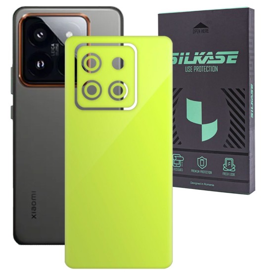 Folie skin SILKASE, pentru Xiaomi 14, galben, protectie spate telefon (SILKASE, Folie Spate Skin) by www.silkase.ro Folie skin SILKASE, pentru Xiaomi 14, galben, protectie spate telefon (14, S1915) by www.silkase.ro