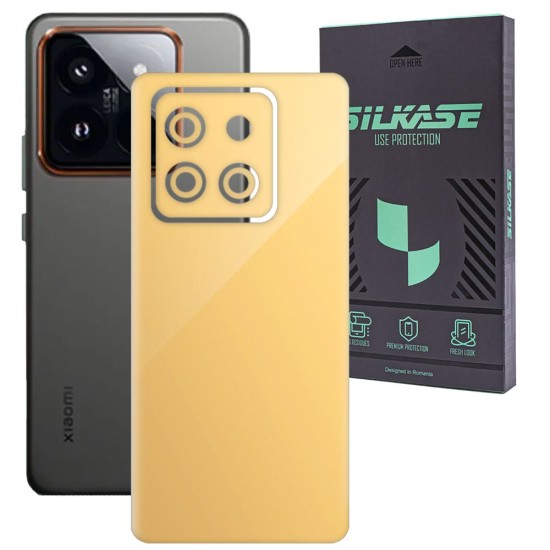 Folie skin SILKASE, pentru Xiaomi 14, bej, protectie spate telefon (14, S1897) by www.silkase.ro