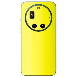 Folie skin SILKASE pentru Xiaomi 17 Ultra, protectie spate telefon, galben fluorescent