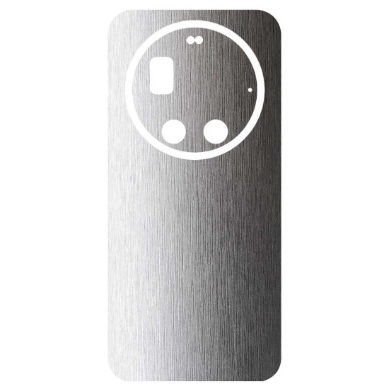 Folie skin SILKASE pentru Xiaomi 17 Ultra, protectie spate telefon, gri deschis brushed (17 Ultra, S2541) by www.silkase.ro