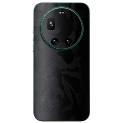 Folie skin SILKASE pentru Xiaomi 17 Ultra, protectie spate telefon, negru camuflaj