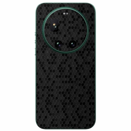 Folie skin SILKASE pentru Xiaomi 17 Ultra, protectie spate telefon, negru hexa (17 Ultra, S2546) by www.silkase.ro
