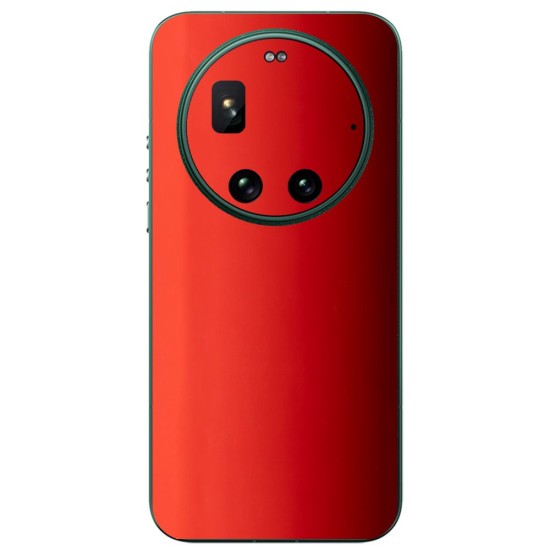 Folie skin SILKASE pentru Xiaomi 17 Ultra, protectie spate telefon, rosu lucios (17 Ultra, S2564) by www.silkase.ro