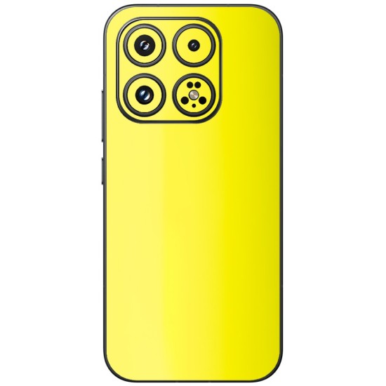 Folie skin SILKASE pentru Xiaomi 17, protectie spate telefon, galben fluorescent (17, S2430) by www.silkase.ro