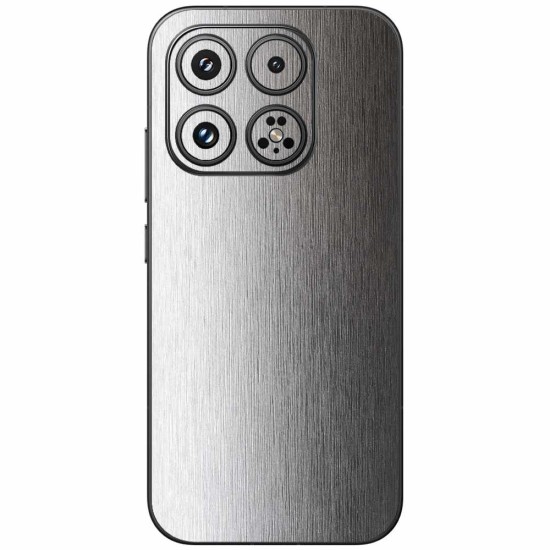 Folie skin SILKASE pentru Xiaomi 17, protectie spate telefon, gri deschis brushed (17, S2413) by www.silkase.ro