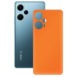 Folie skin SILKASE pentru Xiaomi Poco F5, portocaliu mat, protectie spate telefon
