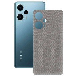 Folie skin SILKASE pentru Xiaomi Poco F5, gri hex, protectie spate telefon