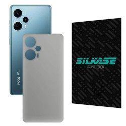 Folie skin SILKASE pentru Xiaomi Poco F5, gri ice, protectie spate telefon