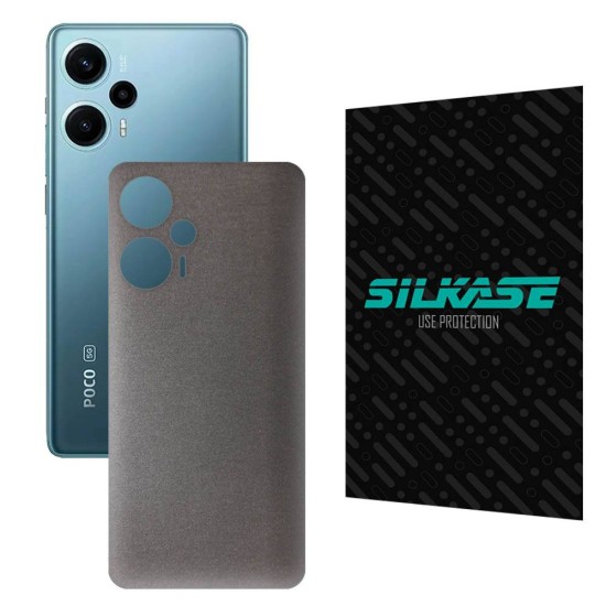 Folie skin SILKASE pentru Xiaomi Poco F5, gri brushed, protectie spate telefon (SILKASE, Folie Spate Skin) by www.silkase.ro Folie skin SILKASE pentru Xiaomi Poco F5, gri brushed, protectie spate telefon (Poco F5, S1061) by www.silkase.ro