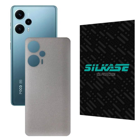 Folie skin SILKASE pentru Xiaomi Poco F5, gri deschis, protectie spate telefon (Poco F5, S1062) by www.silkase.ro