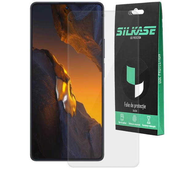 Folie SILKASE pentru Xiaomi Poco F5 protectie ecran silicon regenerabil (SILKASE, Folie Silicon Fata Lucioasa) by www.silkase.ro Folie SILKASE pentru Xiaomi Poco F5 protectie ecran silicon regenerabil (Poco F5, F5975) by www.silkase.ro