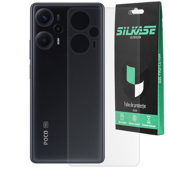 Folie spate mata SILKASE pentru Xiaomi Poco F5 protectie spate silicon (SILKASE, Folie Silicon Spate Mata) by www.silkase.ro Folie spate mata SILKASE pentru Xiaomi Poco F5 protectie spate silicon (Poco F5, F5979) by www.silkase.ro