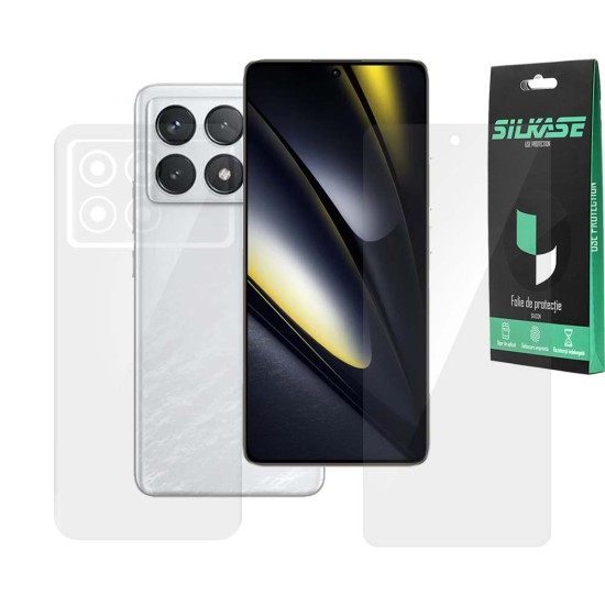 Set 2 folii SILKASE pentru Xiaomi Poco F6 Pro, protectie telefon, silicon regenerabil (SILKASE, Set Folii Lucioase) by www.silkase.ro Set 2 folii SILKASE pentru Xiaomi Poco F6 Pro, protectie telefon, silicon regenerabil (Poco F6 Pro, F7143) by www.silkase.ro