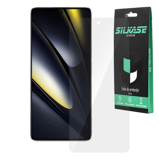 Folie SILKASE pentru Xiaomi Poco F6, protectie ecran, silicon regenerabil (Poco F6, F7133) by www.silkase.ro