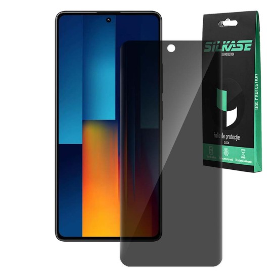 Folie privacy SILKASE pentru Xiaomi Poco M6 Pro, protectie ecran, silicon (SILKASE, Folie Silicon Privacy) by www.silkase.ro Folie privacy SILKASE pentru Xiaomi Poco M6 Pro, protectie ecran, silicon (Poco M6 Pro, F6515) by www.silkase.ro