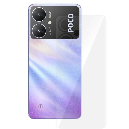 Folie spate SILKASE pentru Xiaomi Poco M6, protectie spate, silicon regenerabil (Poco M6, F6494) by www.silkase.ro